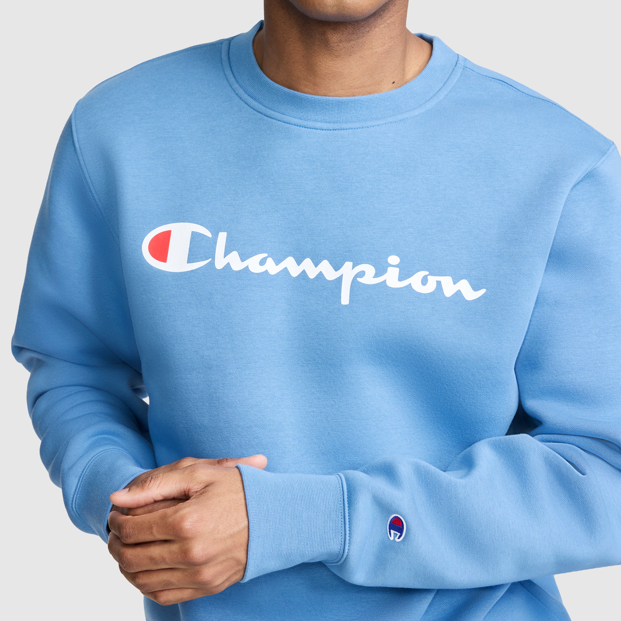 Powerblend Crewneck Sweatshirt. Classic Script Logo - Image 3
