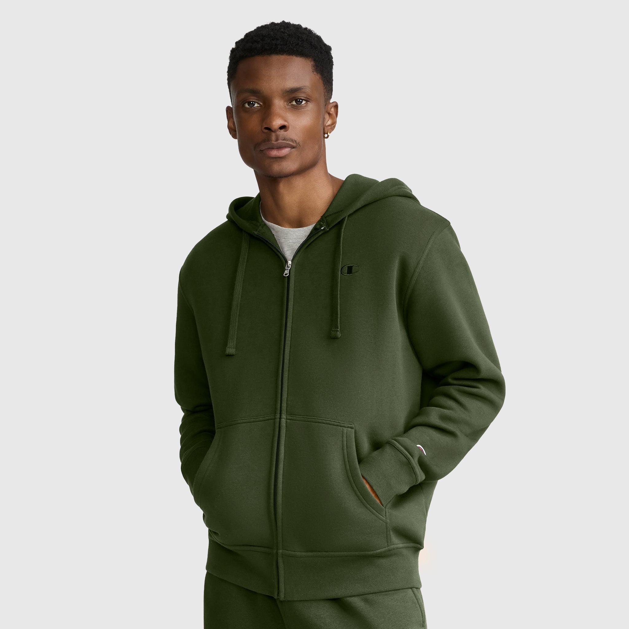 Powerblend Full-Zip Hoodie. C Logo