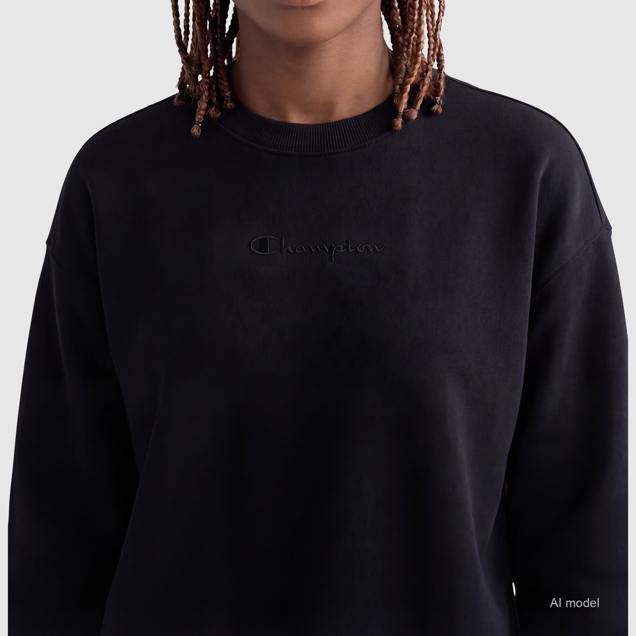 Powerblend Crewneck Sweatshirt. Embroidered Script Logo - Image 3