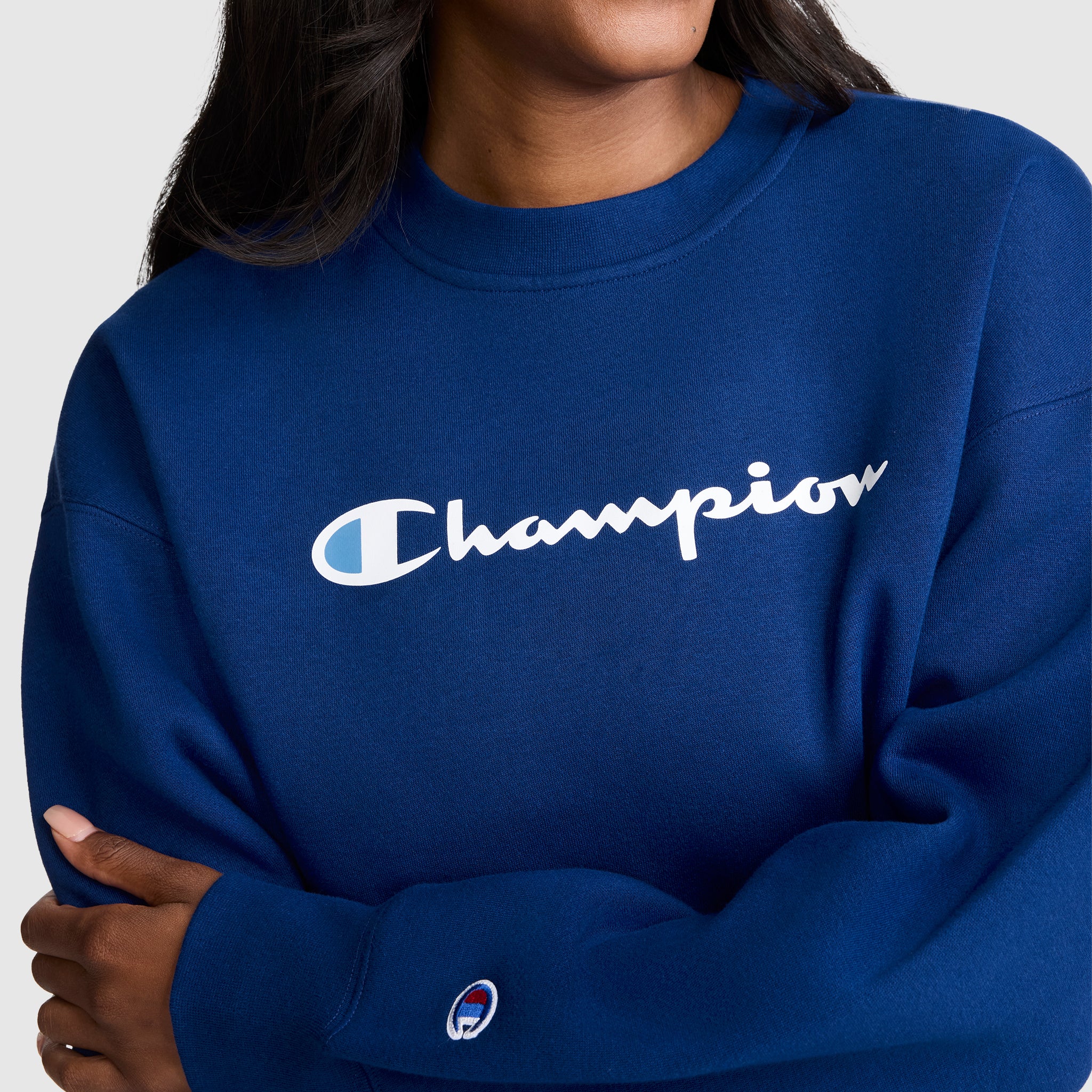 Powerblend Crewneck Sweatshirt. Script Logo - Image 3